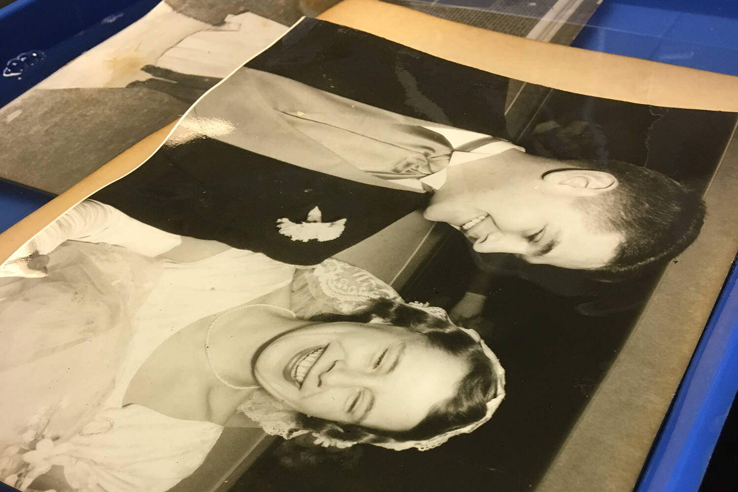 water damage to photographs